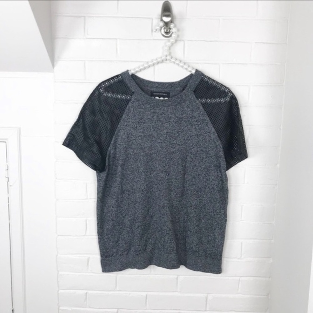 Banana Republic Sweater with Black Leather SS